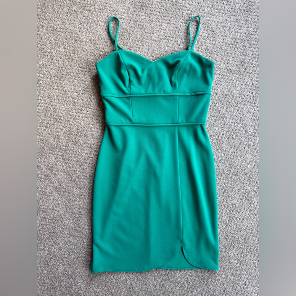 B. Smart Teal Spaghetti Strap Mini Dress